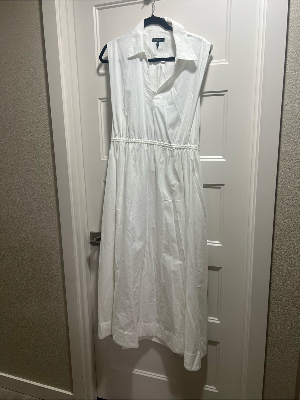 rag & bone Sleeveless White Maxi Shirt Dress